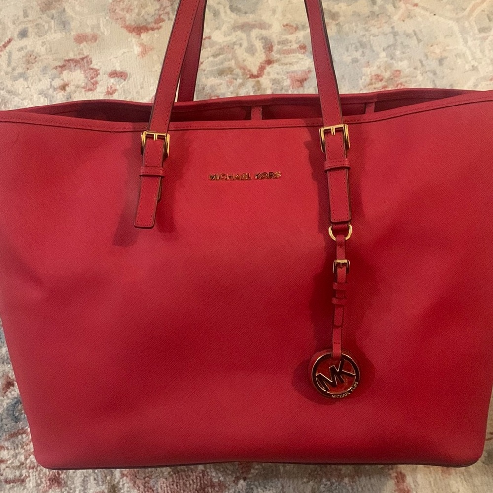 Gorgeous red leather Michael Kors bag!